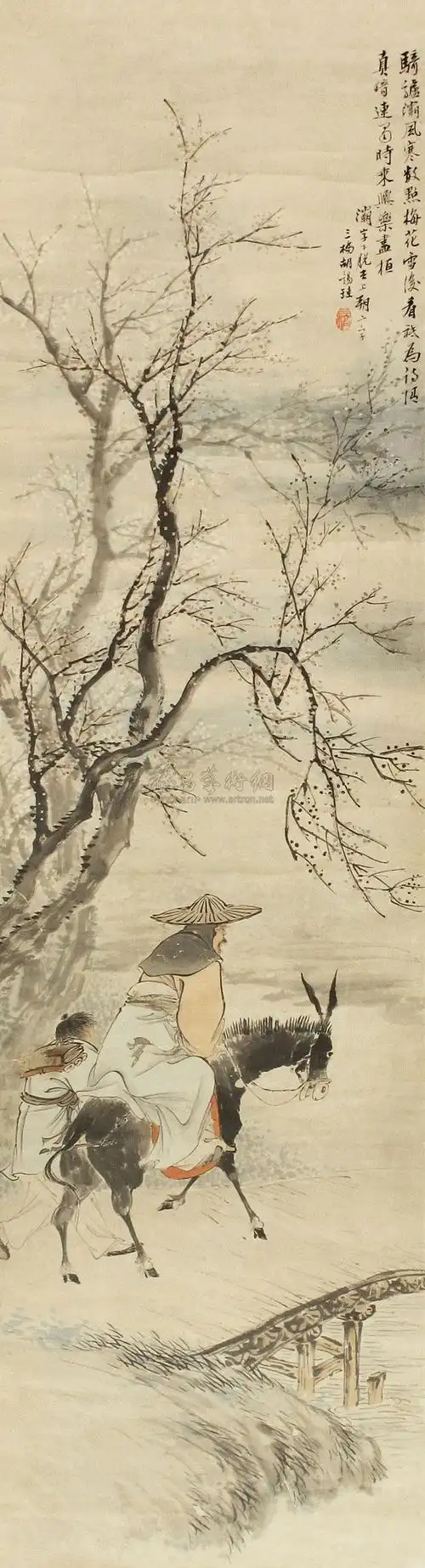 0601 骑驴图 立轴