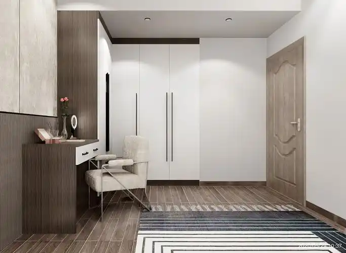 90后现代三房装修效果图,金地龙中央3房设计装修案例效果图-齐家装修