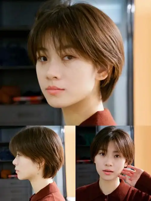 挂耳短发女生短发发型初恋发型大脸圆脸妹纸