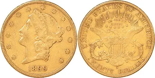 20 dollars usa 1899s