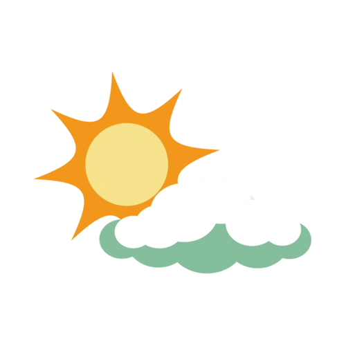 简约云朵太阳图片