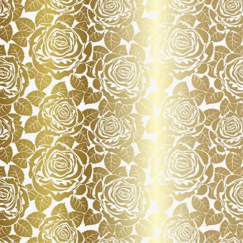 金色玫瑰花纹底纹【高清边框纹理png素材】-90设计