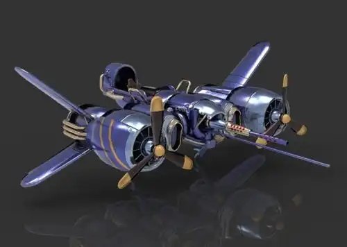 pbr 飞行器 轰炸机 歼击机 宇宙飞船 科幻飞机 战斗机 赛博朋克 scif