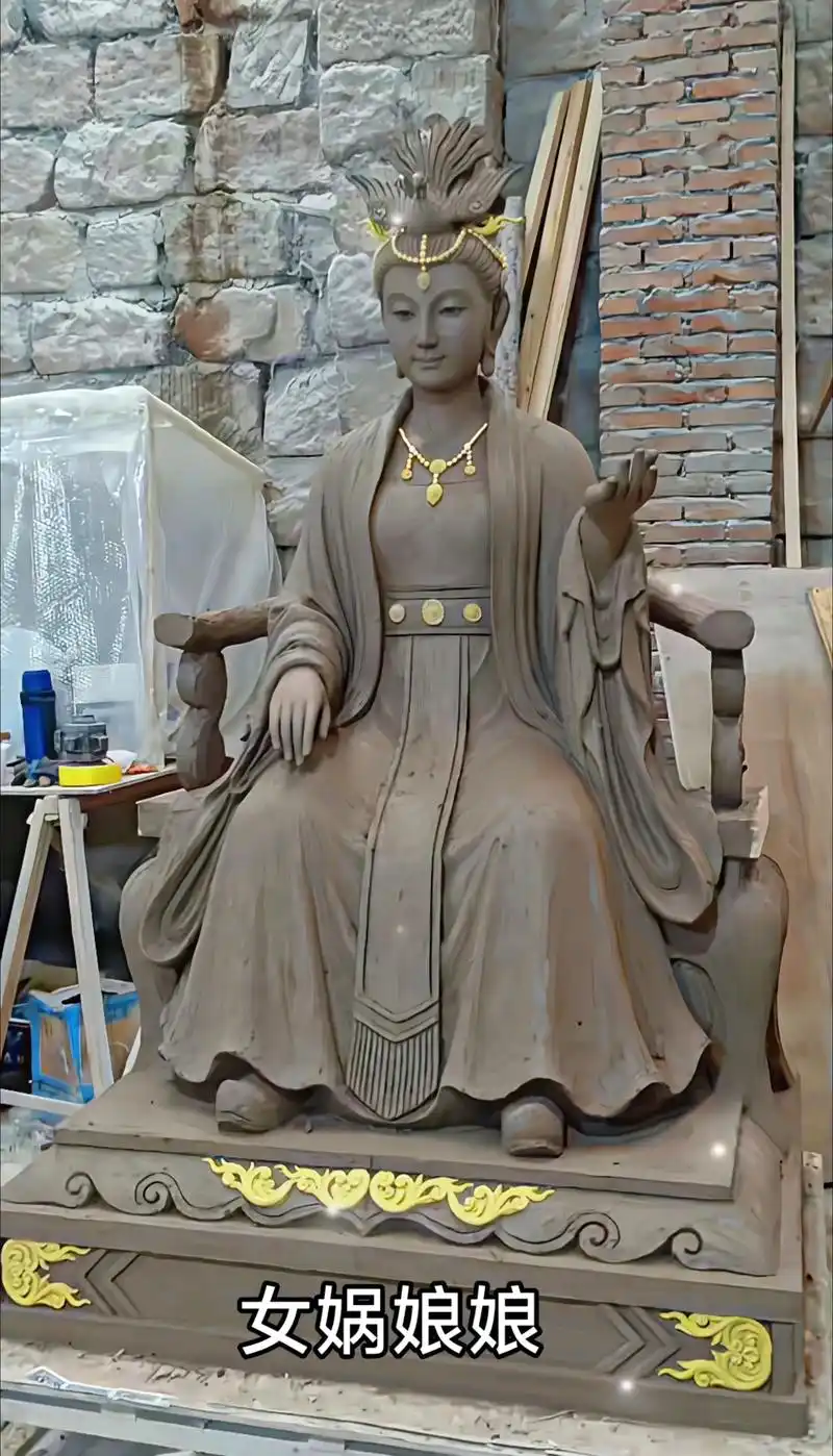 女娲娘娘神像.铜像女娲娘娘神像 #女娲娘娘 #女娲娘娘像 #