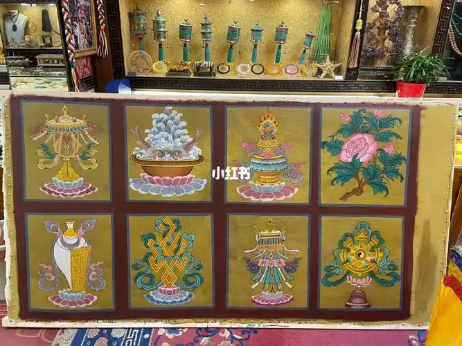 手工绘画藏八宝