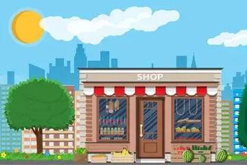 卡通超市矢量图