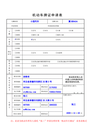 免免机动车牌证申请表.doc