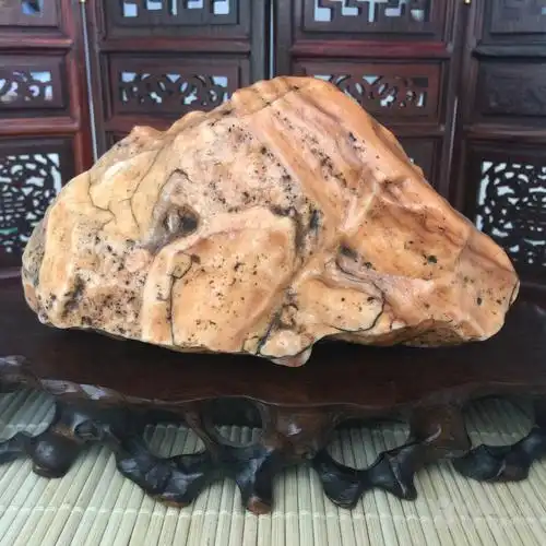 内蒙阿拉善戈壁石沙漠漆《金秋之岳》