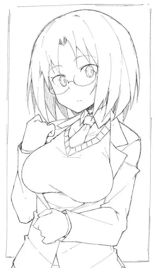 卡通小美女线搞画师mzrz