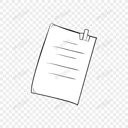 写字简笔画纸张