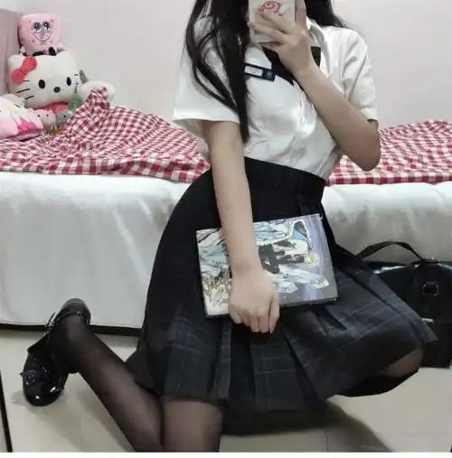 罗马圣仕新款jk水手服女学生装黑丝学姐jk制服格裙夏季性套装纯欲风格