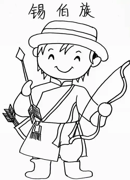 民族服饰简笔画 民族服饰简笔画彩色