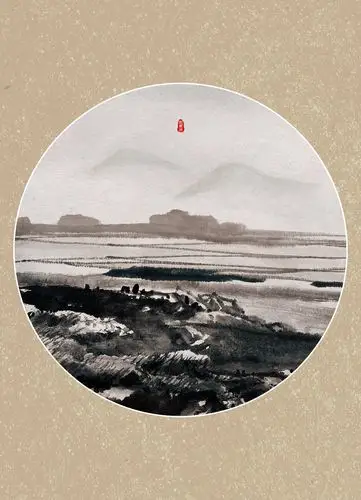 八幅圆形山水国画习作|纯艺术|绘画|创e派 - 原创作品 - 站酷 (zcool)