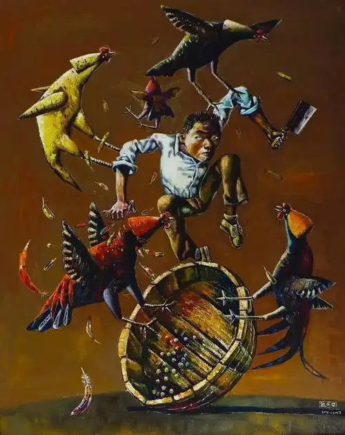 把他的作品当做传统的"农民画",有非常资深的专业评论家评论熊庆华的