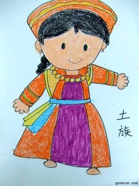 关于少数民族的简笔画傣族