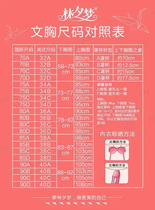 80a可不可以穿75b的文胸?不了解的该补习下了!