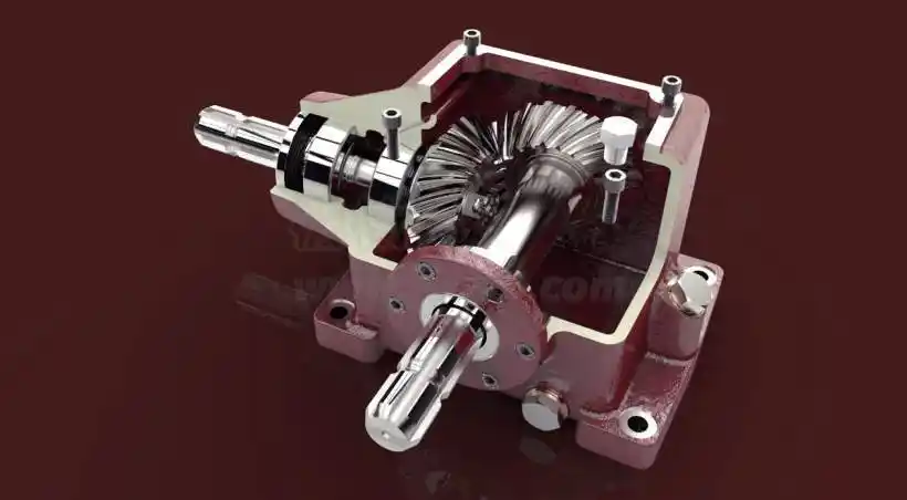 螺旋锥齿轮箱格里森三维图纸solidworks设计附step格式165dppinion