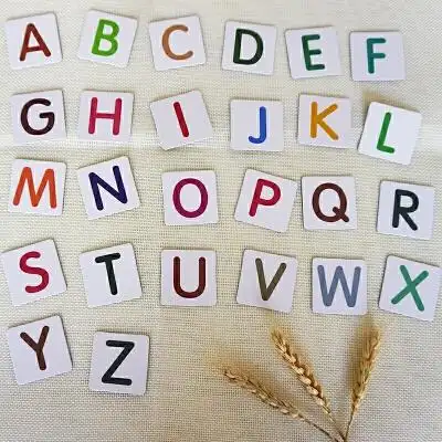 磁性英语字母卡片26个英文字母大小写小学儿童启蒙早教教具包邮