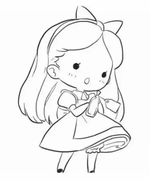 小女孩的简笔画图片儿童简笔画人物小女孩怎么画可爱的小女孩简笔画