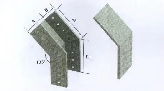 成都华尚广丰桥梁 45度垂直等径上弯通xqj-c-45∨ 质优价廉-桥架厂家