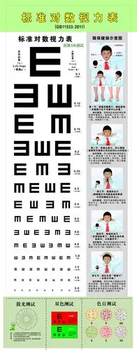 现货供应国际标准3米视力表三米e字测试加厚大尺寸5721cm可订制