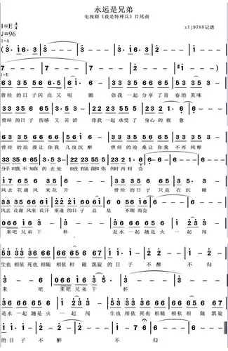 永远的奥特曼口琴简谱分享_永远的奥特曼口琴简谱图片下载