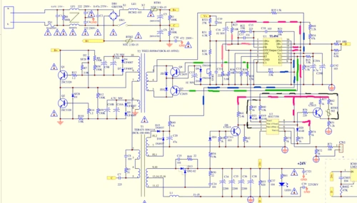 求明纬500wtl494开关电源原理