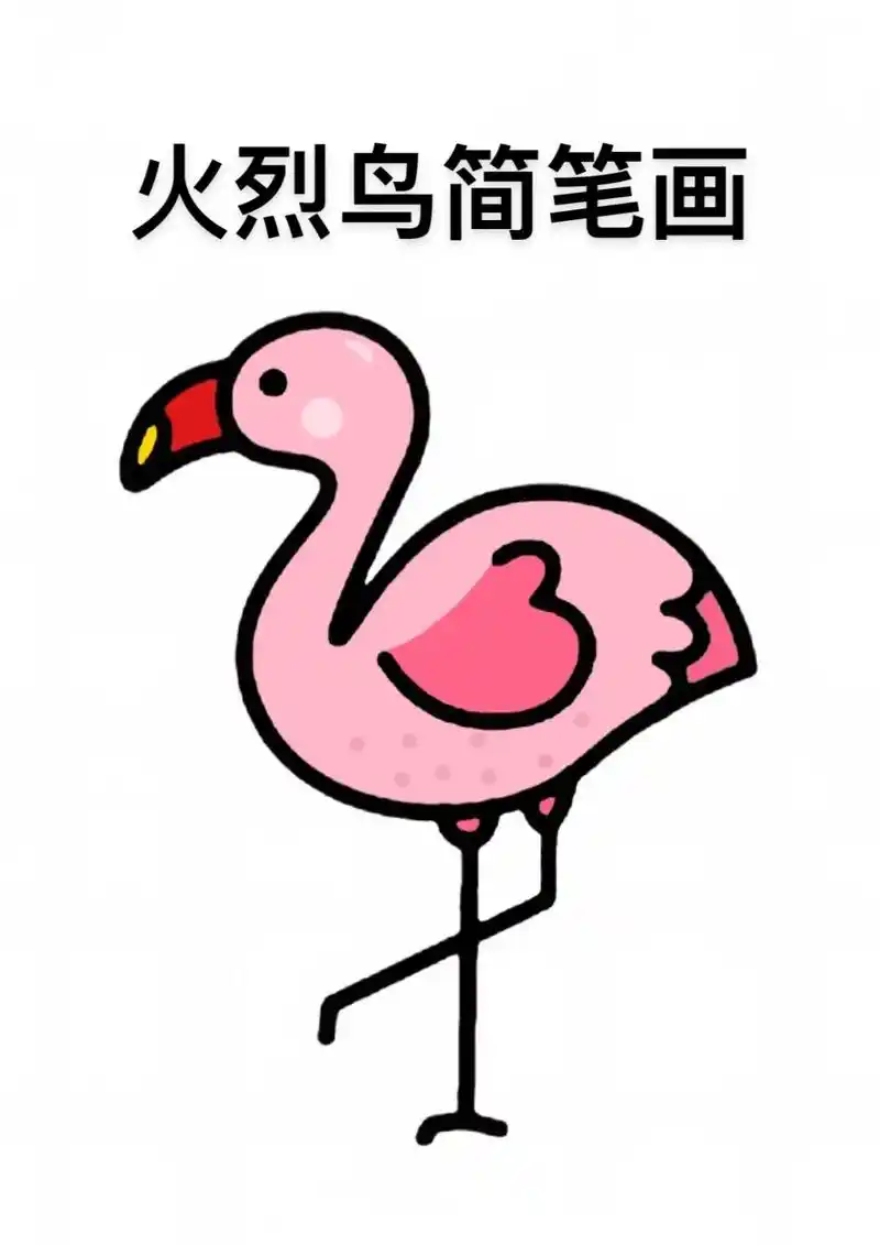 火烈鸟简笔画教程来啦,步骤详细,简单易学#简笔画 #育儿简笔 - 抖音
