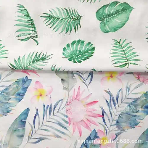 北欧风数码印花布料 1.8米宽幅防水浴帘桌布家纺面料