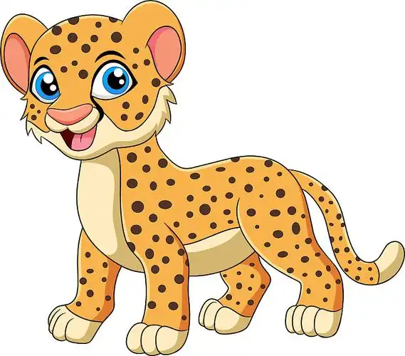 可爱的猎豹卡通动物图片