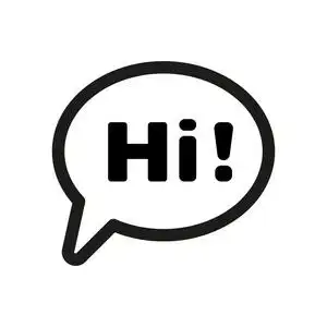 嗨图标.问候,你好符号.单位照片