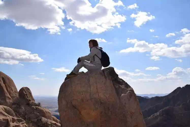 山高人为峰,一览众山小,好好欣赏远方的美景吧,不负春光.