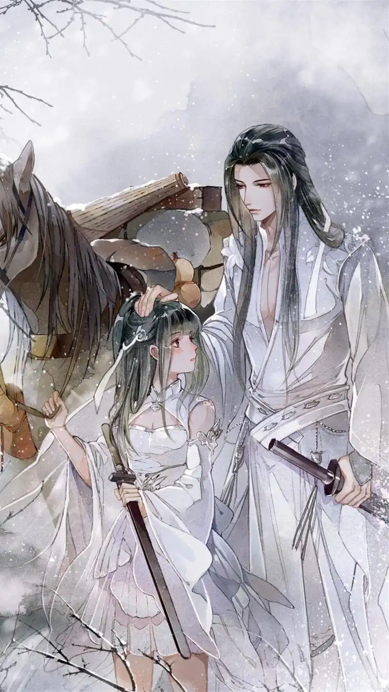 意境唯美的古风情侣插画,得成比目何辞死,愿作鸳鸯不羡仙