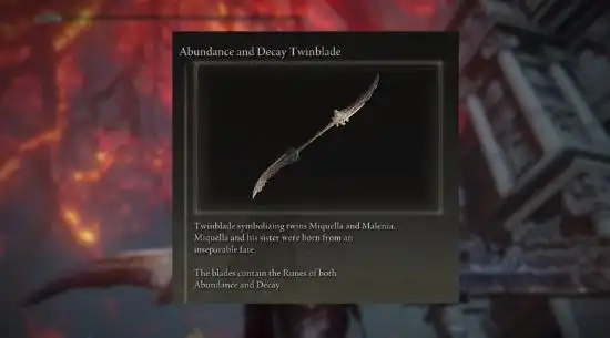 艾尔登法环未实装武器女武神的双头刀