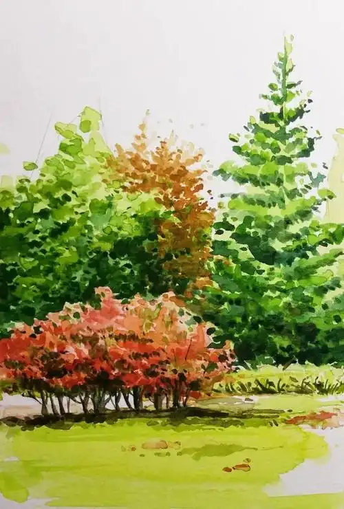 水彩教程 | 教你画一幅美美的水彩风景画