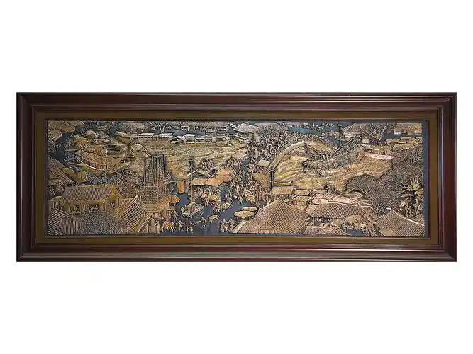 浮雕   清明上河图/河北紫铜浮雕画