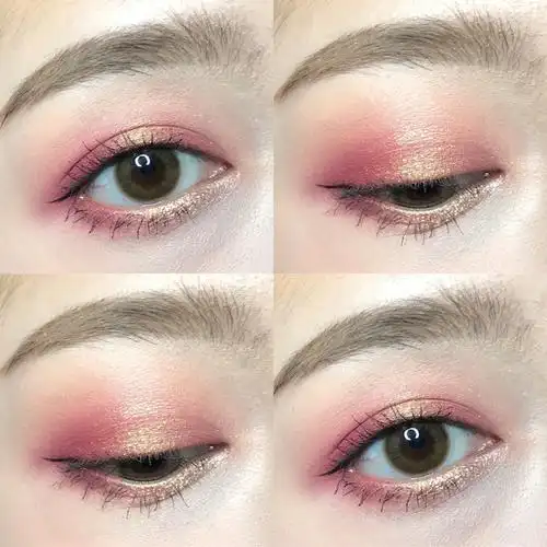 适合春天的眼影桃花眼妆