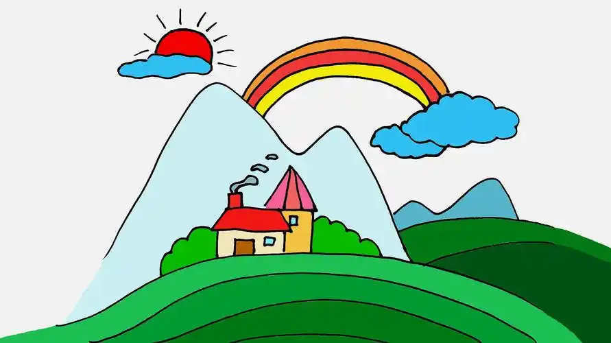 山水简笔画怎么画?