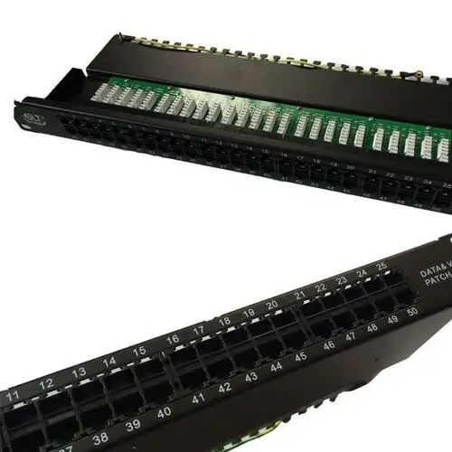 语音配线架50对电话配线架机架式配线架音频配线架50对模块配线架