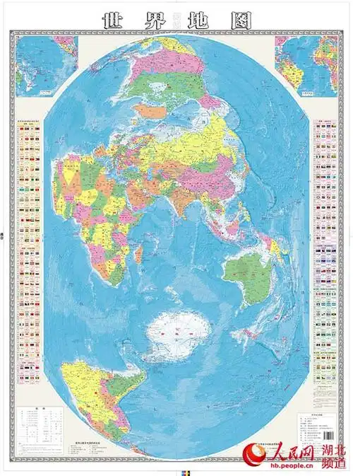 世界竖版地图(郝晓光 供图)