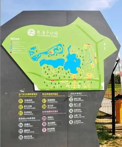 南海子公园游览示意图