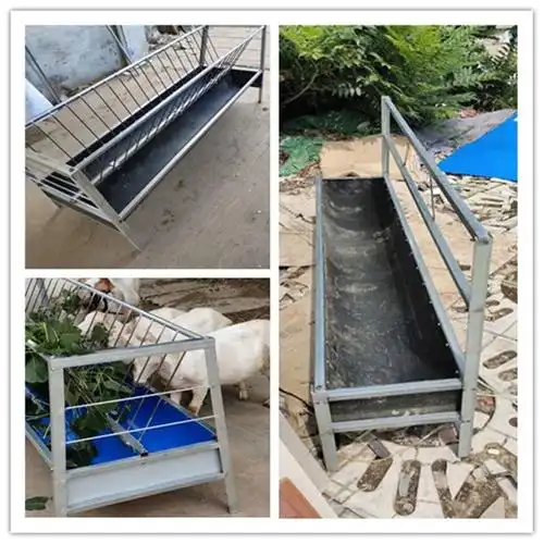 羊槽食槽养殖畜牧活体镀锌材质输送带铁皮料单畜牧