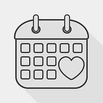 结婚日,日历,象征,长,影子,线条