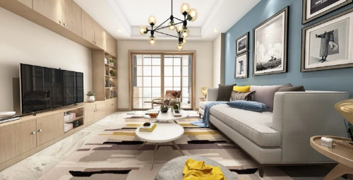 现代极简风,大气空间三居现代简约家装装修案例效果图