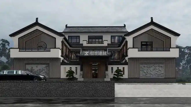 湖南湘西丨三层新中式风格三合院