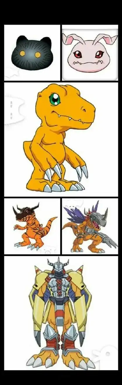 暴龙兽进化图 图片