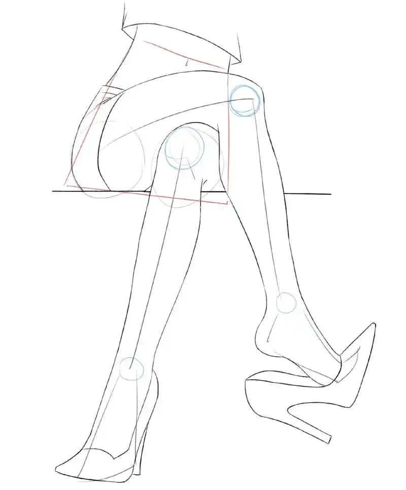 少女人体坐姿绘画过程06#绘画 #插画 #板绘 #人体结构  - 抖音