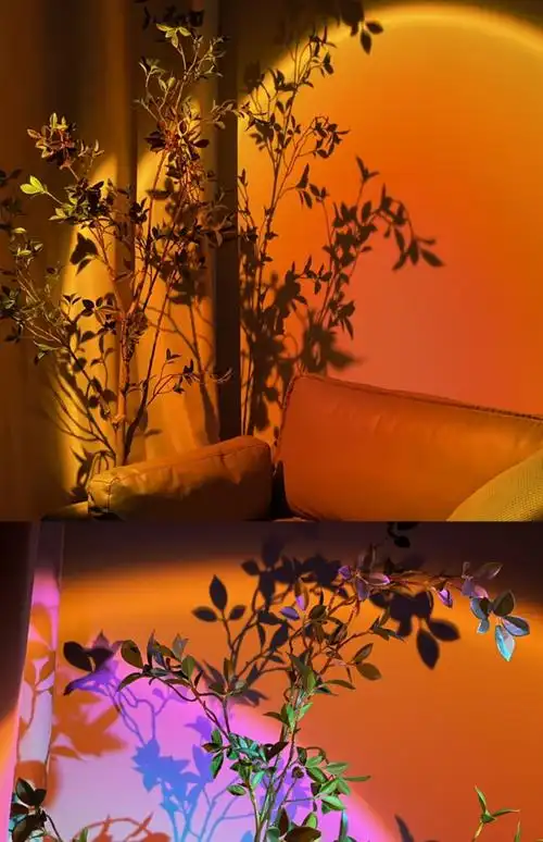 汶那几夕阳灯拍照投影灯落日灯余晖意大利网红氛围灯日不落落地灯日落