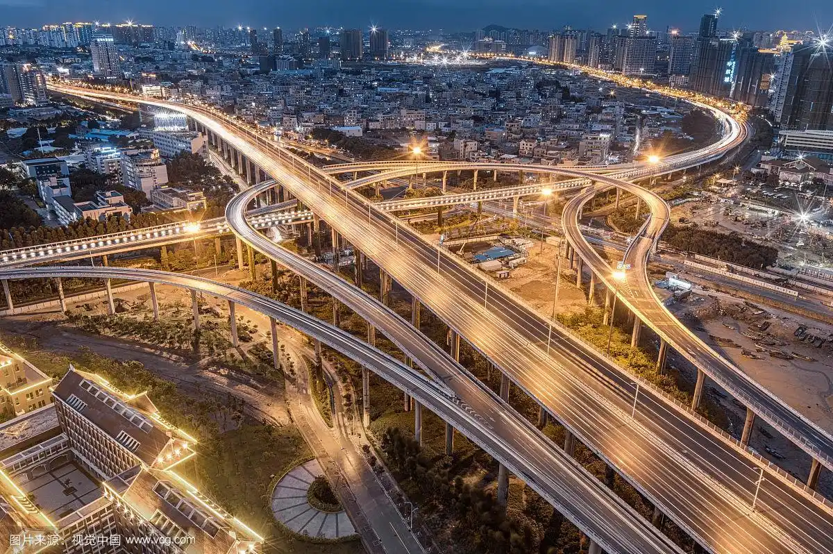 福建省厦门市杏林互通立交桥夜景