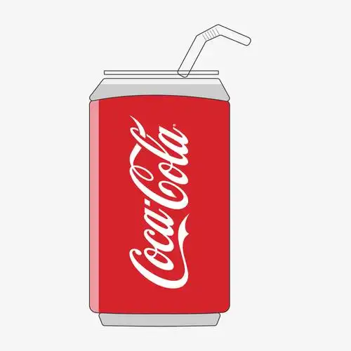红色可乐卡通插画